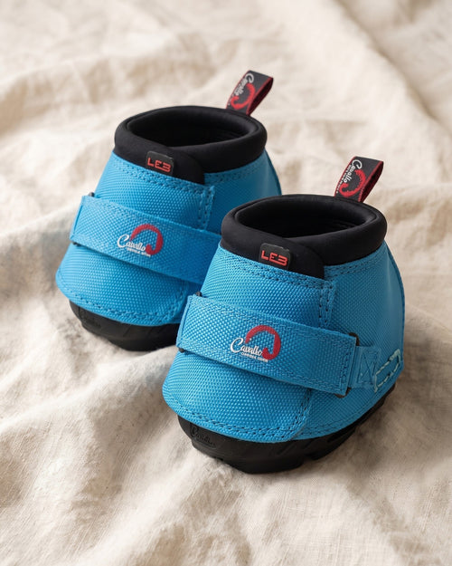 Hoefschoen voor de ezel, turquoise, per paar
